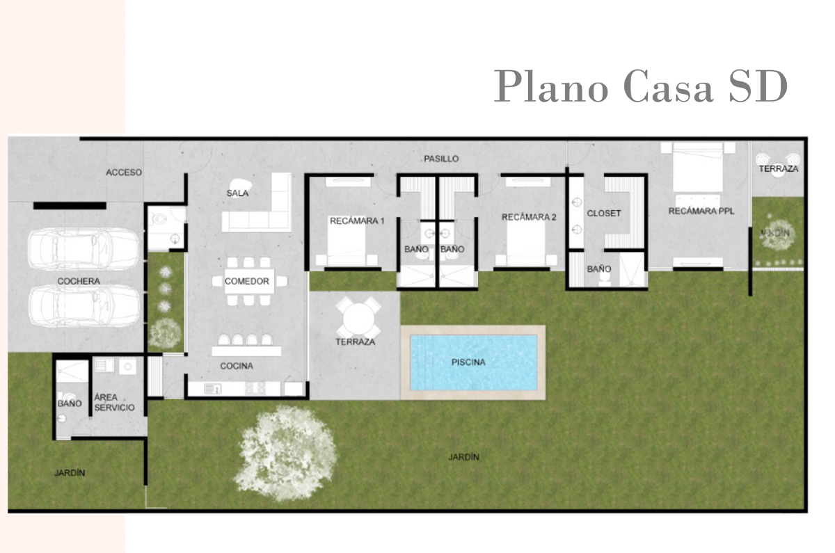 Casa en venta de 1 planta de 3 habitaciones con piscina en San Diego Cutz  Conkal | Senda Bienes Raíces