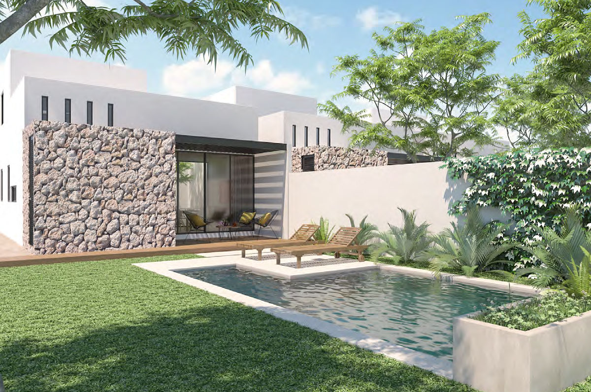 Casa en venta en Dzitya al norte de Mérida. Con 3 habitaciones y piscina. |  Senda Bienes Raíces