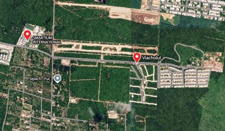 Gran terreno en venta en Vía Cholul privada con servicio eléctrico y amenidades